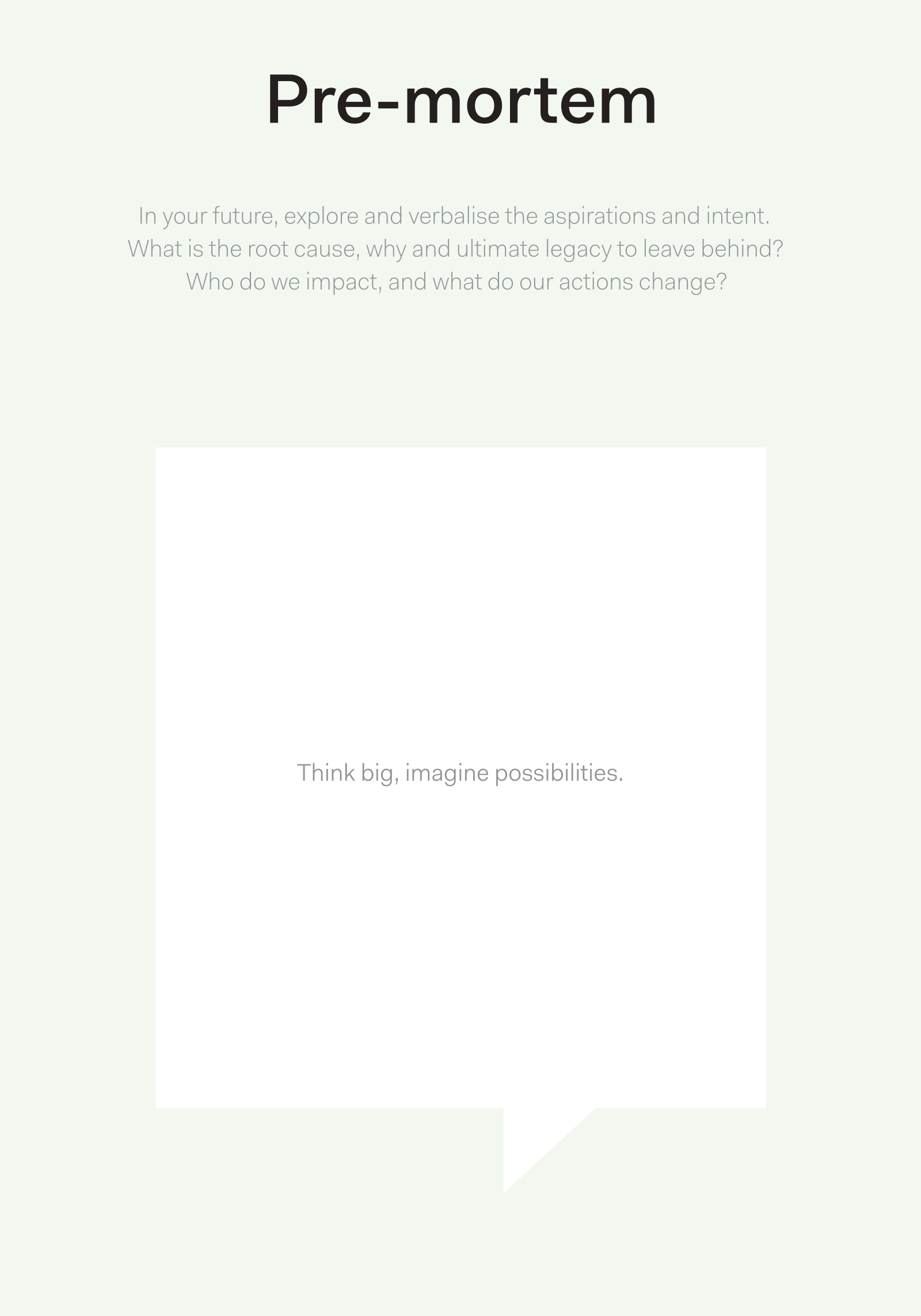 Published toolkit page for Pre-mortem.