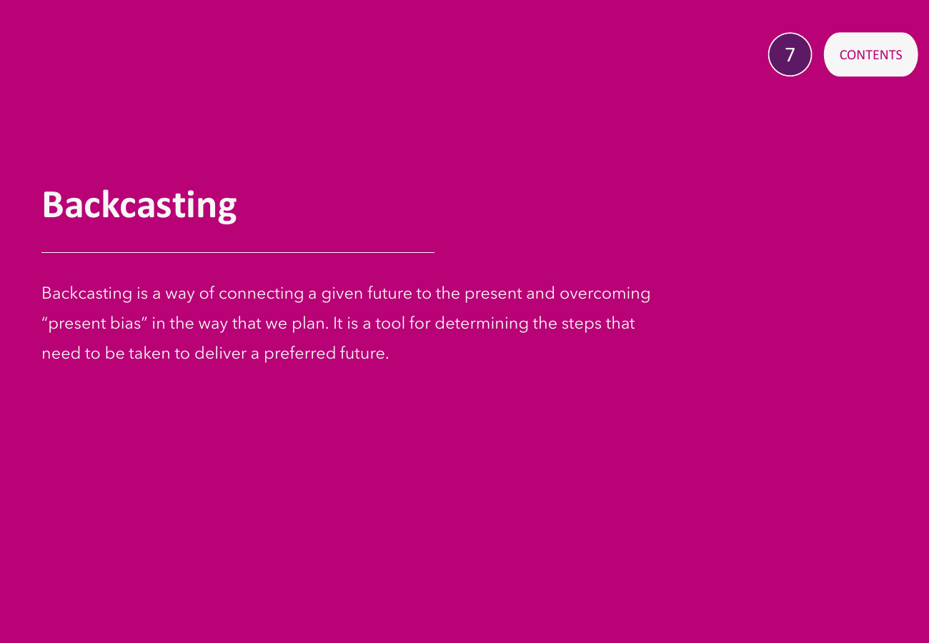 Published toolkit page for Backcasting.