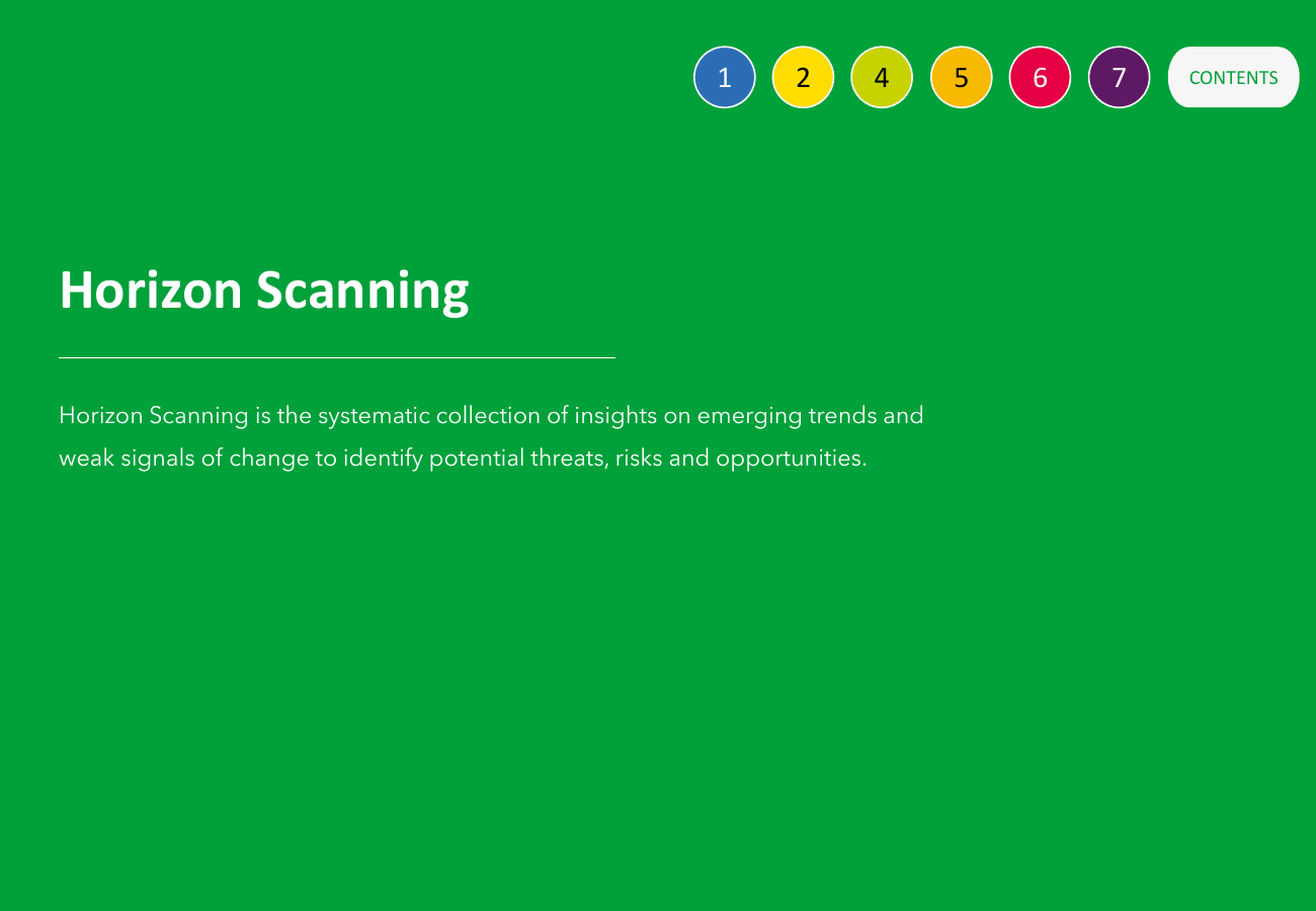 Published toolkit page for Horizon scanning.