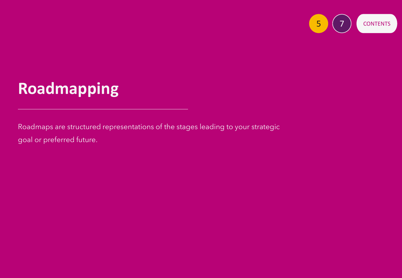 Published toolkit page for Roadmapping.